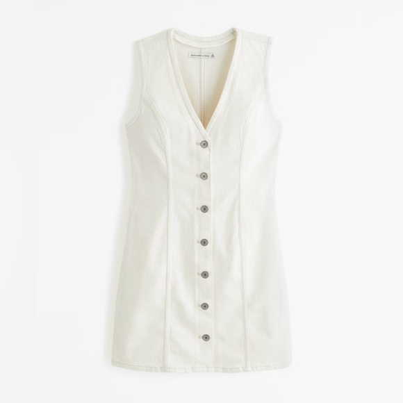 A&F Mara Denim Vest Mini Dress - Picture 1 of 4